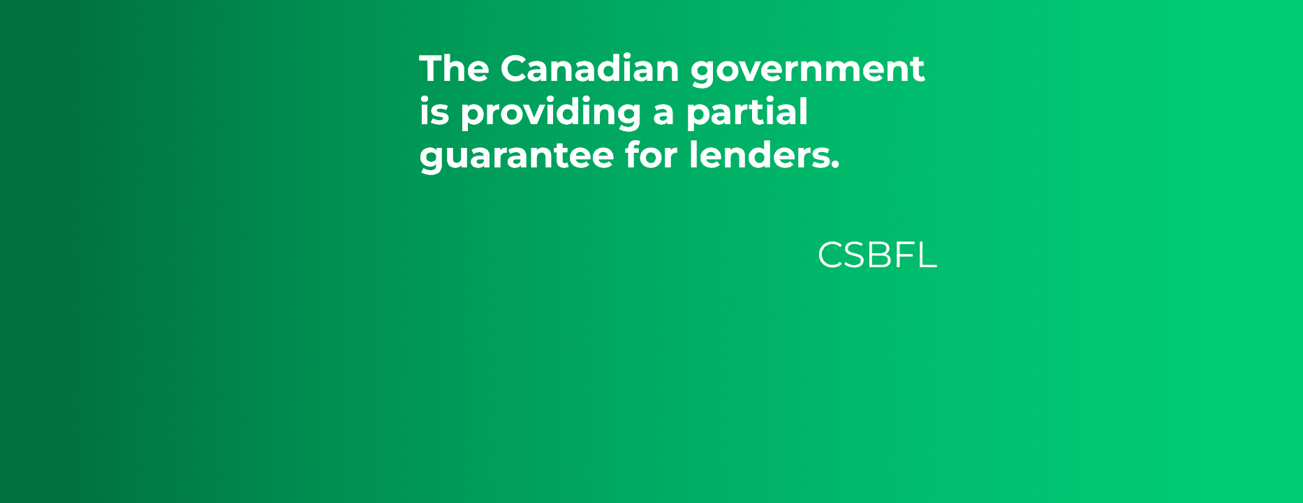 CANADA SMALL BUSINESS FINANCING Loan
