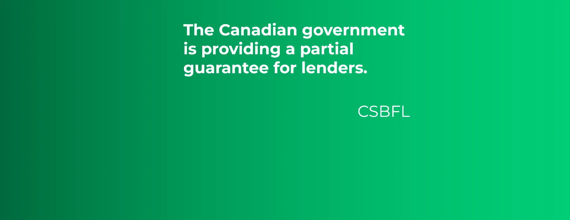 CANADA SMALL BUSINESS FINANCING Loan